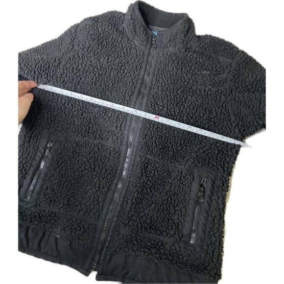 Vintage Kavu Deep Pile Fleece Jacket Women’s Medium Black | Bulky Sherpa Zip Up - Picture 7 of 10